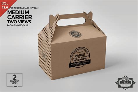 Medium Box Carrier Packaging Mockup #Ad , #AD, #design#showcasing#presentations#resolution Food ...