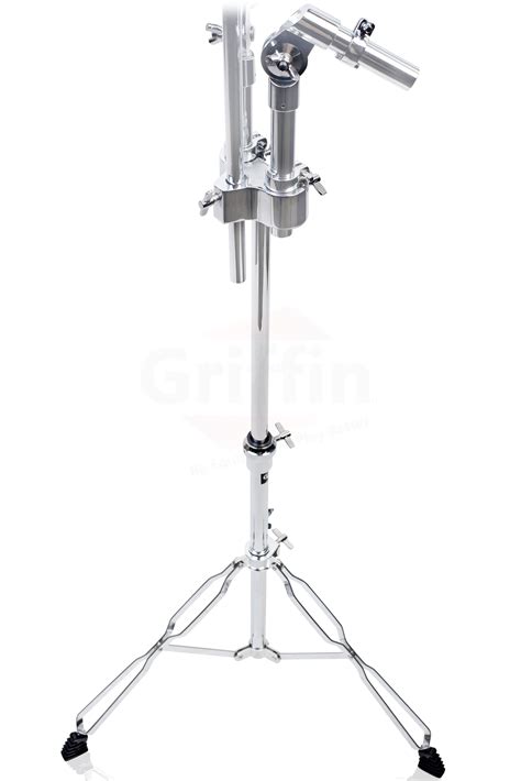 Double Tom Drum Stand - GRIFFIN Cymbal Holder Mount Arm Duel Percussion Hardware | eBay