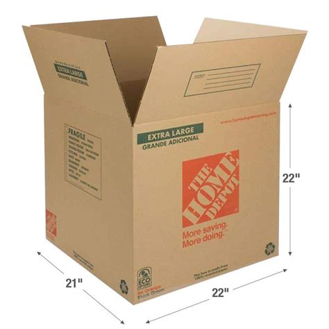 The Home Depot 22 in. L x 21 in. W x 22 in. D Extra Large Box-1001015 ...