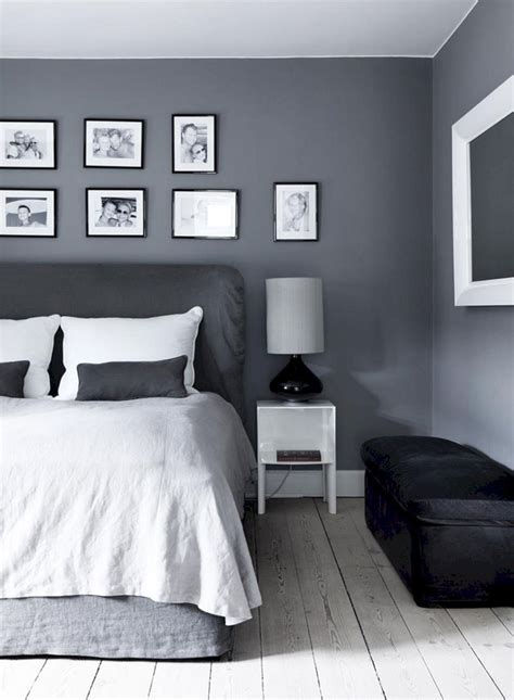 25 Awesome Bedroom Design With Gray Wall Ideas | Quartos cinza e branco ...