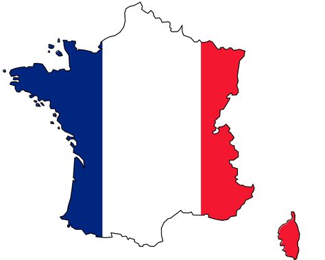 Clipart - Colored Map of France