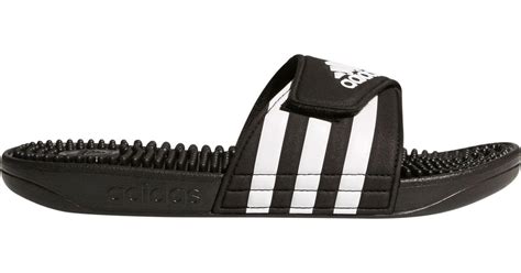 adidas Adissage Slides in Black/White (Black) - Lyst