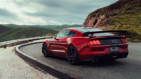 Desktop Wallpapers Ford Mustang Shelby GT500 2019 Red Cars 2560x1440