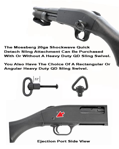 Mossberg 20ga Shockwave Quick Detach Rear Sling Attachment | GG&G Tactical Accessories