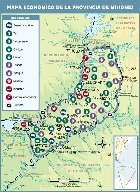 Economic map of the Province of Misiones | Gifex