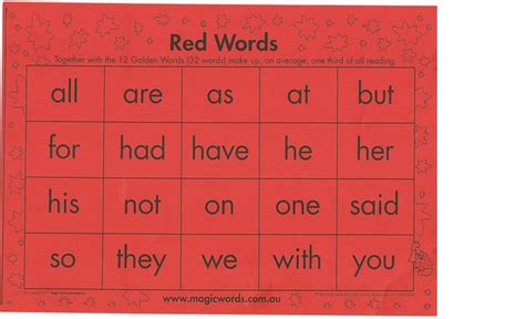 Red Words (33% of English with 12 Golden words) 001 | Flickr - Photo Sharing!