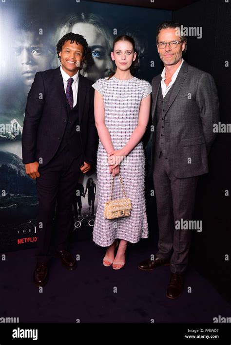 Percelle Ascott, Sorcha Groundsell and Guy Pearce during a screening of of Netflix's The ...