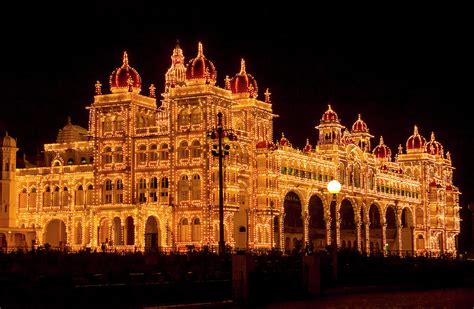 Mysore Palace At Night by Dethan Punalur