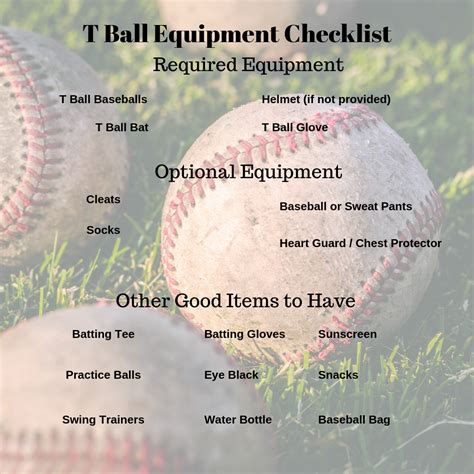 T Ball Equipment List: Everything You Need to Get Your Child Started - Baseball