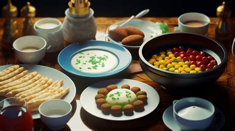 Premium AI Image | fresh Delicious Arabian Breakfast