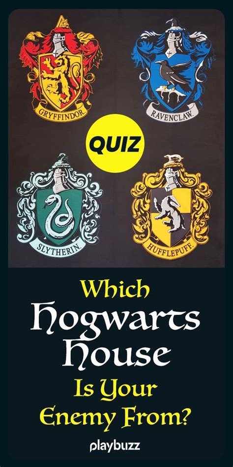 Which Hogwarts House Is Your Enemy From? | Harry potter house quiz, Harry potter quiz, Harry ...