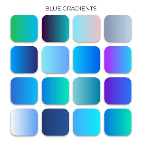 Premium Vector | SET OF BLUE GRADIENT COLOR PALETTE