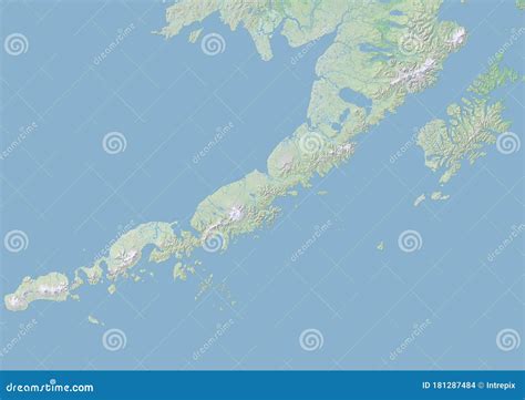 High Resolution Topographic Map Of Alaska Peninsula Royalty-Free Stock ...