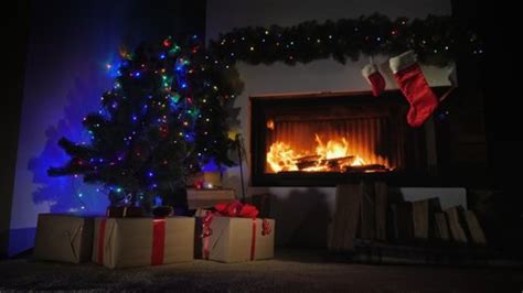 Looped Cartoon Christmas Fireplace Animation Stock Footage Video (100% Royalty-free) 1063144108 ...