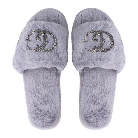 Buy Gucci Style Women's Bedroom Slippers, Grey, 1219 Online at Best Price in Pakistan - Naheed.pk