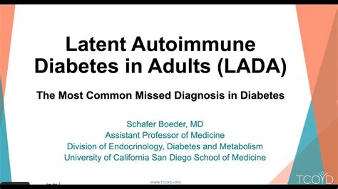 LADA (Latent Autoimmune Diabetes in Adults) - YouTube