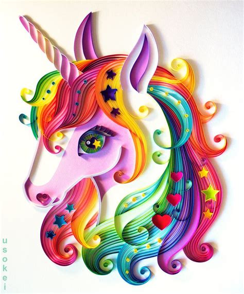 Unicorn | Quilling patterns, Paper quilling designs, Unicorn crafts