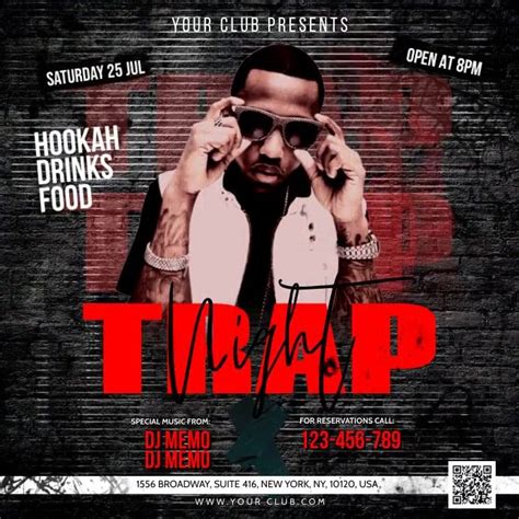 Trap Rap Night | Instagram template free, Album covers, Album cover design