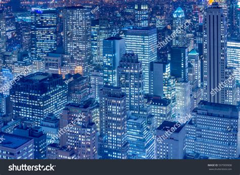 Night View New York Manhattan During Stock Photo 597909908 | Shutterstock