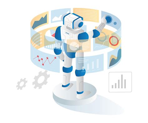 Airborne monitoring app with robotic 8258775 Vector Art at Vecteezy