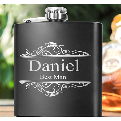 Personalized Stainless Steel Wine Flask Set with Funnel Liquor Flask ...