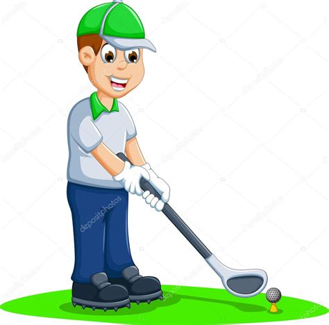 Funny men cartoon playing golf Stock Vector Image by ©starlight789 #127723798