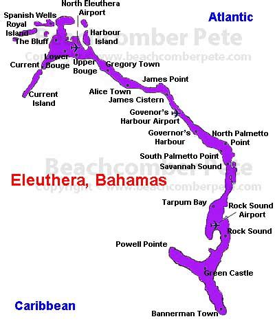 Eleuthera Bahamas, Map of Eleuthera Bahamas, Eleuthera Bahamas Map ...