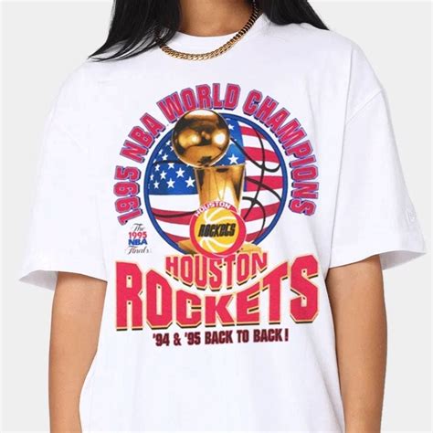 Houston Rockets 1995 Nba Finals Champions Magic Johnson Basketball ...