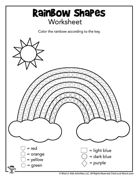Rainbow Worksheets For Kindergarten Printable Kinderg - vrogue.co