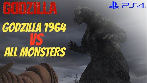 Godzilla The Game (PS4) - Godzilla 1964 Vs. All Monsters [1080p 60fps] - YouTube