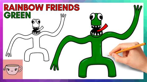 Rainbow Friends Green Roblox Coloring Pages Rainbow Friends Coloring ...