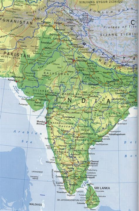 Online Maps: Indian Subcontinent Map