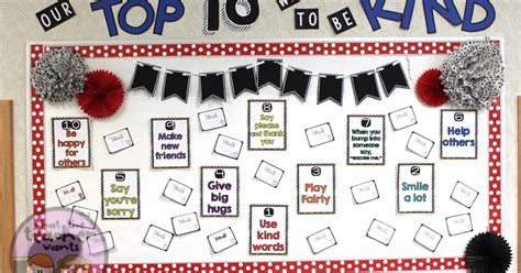 Top 10 Ways to Be Kind - A Bulletin Board Display | Character education bulletin boards ...