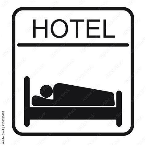 Hotel icon, vector sign Stock Vector | Adobe Stock