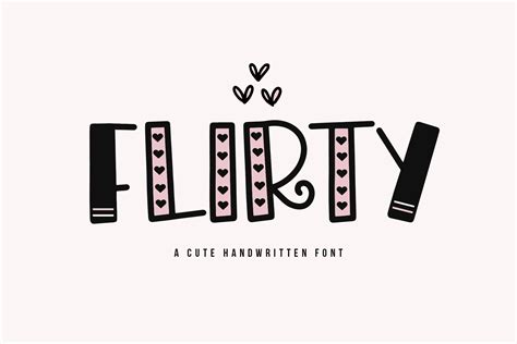 Flirty - Cute Valentines Day Font By KA Designs | TheHungryJPEG