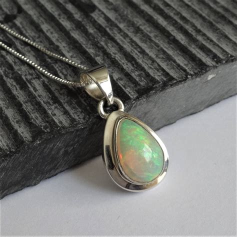 ethiopian welo fire opal necklace in sterling silver by prisha jewels | notonthehighstreet.com