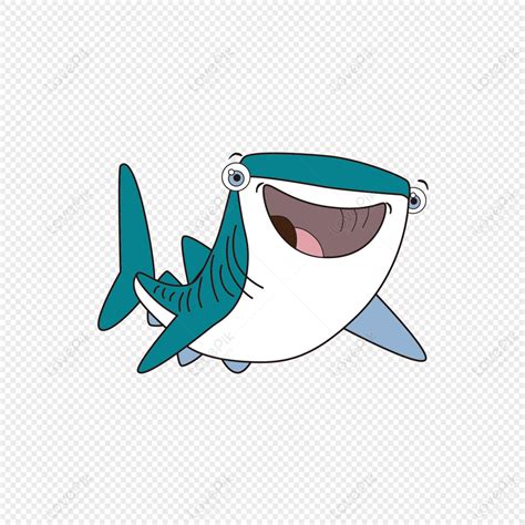 Happy Fish, Cartoon Shark, Cyan Light, Cartoon White PNG Picture And Clipart Image For Free ...