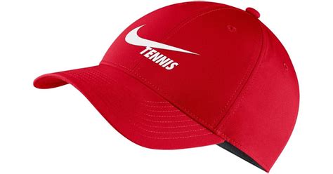 Nike Swoosh Adjustable Hat in Red for Men | Lyst