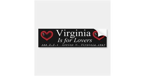 Virginia is for Lovers(Loving V. Virginia) Bumper Sticker | Zazzle