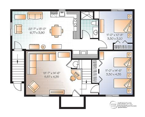 House plans with basement apartment - Drummond Plans | Basement house ...