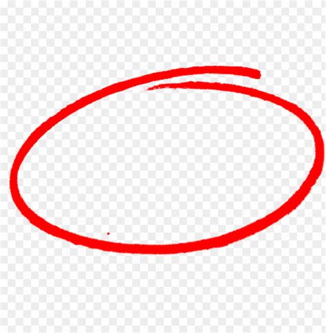 Red Circle Drawing - Marker Circle PNG Image