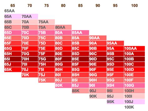 Chinese Bra Size Conversion Chart