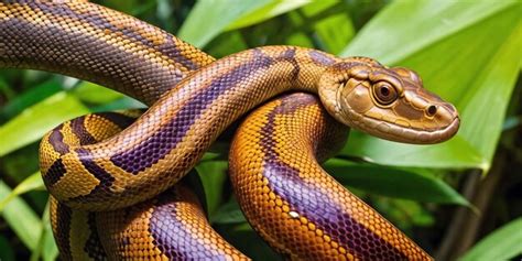 Premium Photo | Tropical snake in jungle on a sunny day rainforest ...