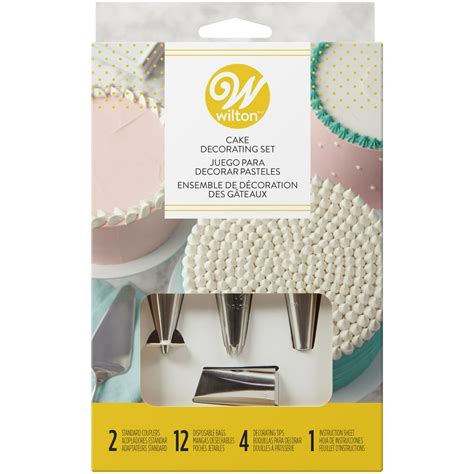 Wilton Cake Decorating Set with Piping Tips, Decorating Bags, Couplers ...