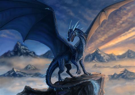 Blue dragon Commission by x-Celebril-x | Dragon pictures, Fantasy dragon, Blue dragon