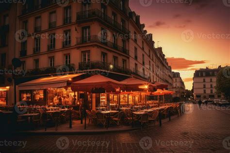 Street paris cafe. Generate Ai 23440893 Stock Photo at Vecteezy