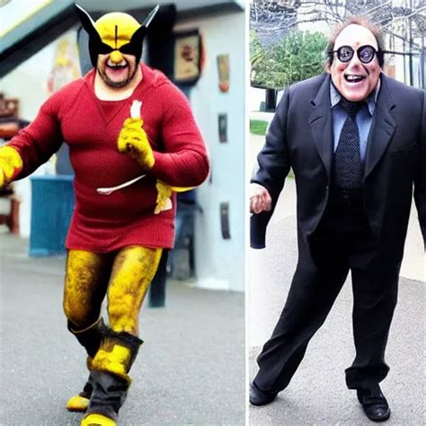 danny devito dressed up in costume as the wolverine | Stable Diffusion