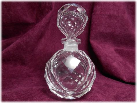 Vintage Irice Hand Cut Crystal Perfume Bottle