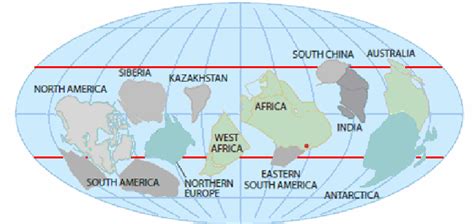 The (rough) positions of the Earth’s continents 700 million years ago.... | Download Scientific ...