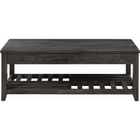 Coaster Occasional Group Gray Finish Lift Top Coffee Table with Slat Shelf | A1 Furniture ...